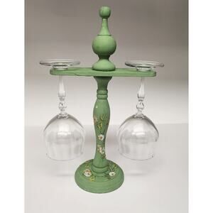 Vienna Crystal 24% Lead Crystal Water/Wine Glasses Set of 2/ W Vintage Stand